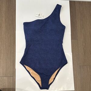 Brand New - J-Crew One-Shoulder Navy One Piece